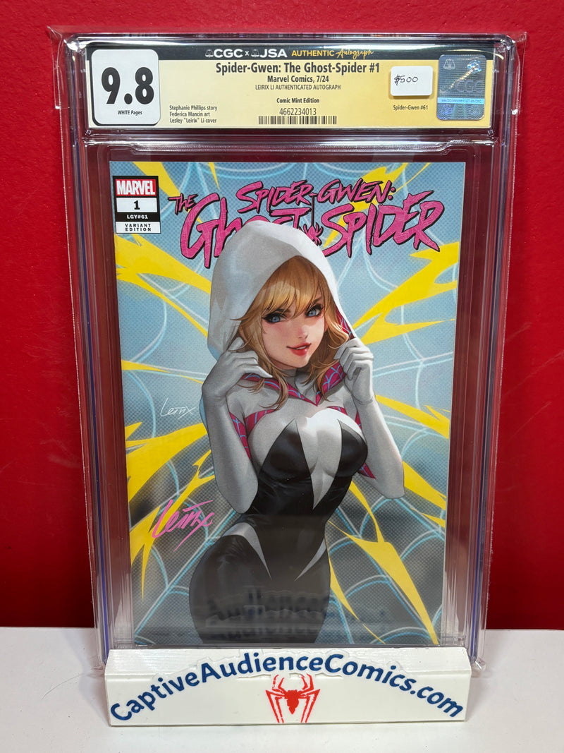 Spider-Gwen: Ghost-Spider, Vol. 2 #1 - Comic Mint Leirix Signed Variant - CGC 9.8
