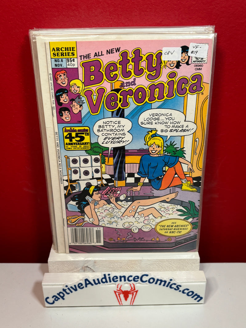 Archie's Girls Betty and Veronica #6 - CPV - VF-