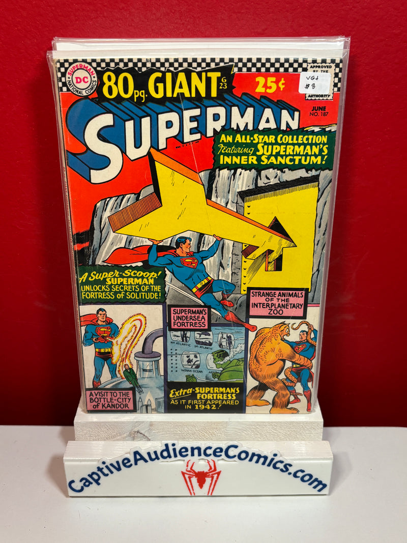 Superman, Vol. 1 #187 - VG+