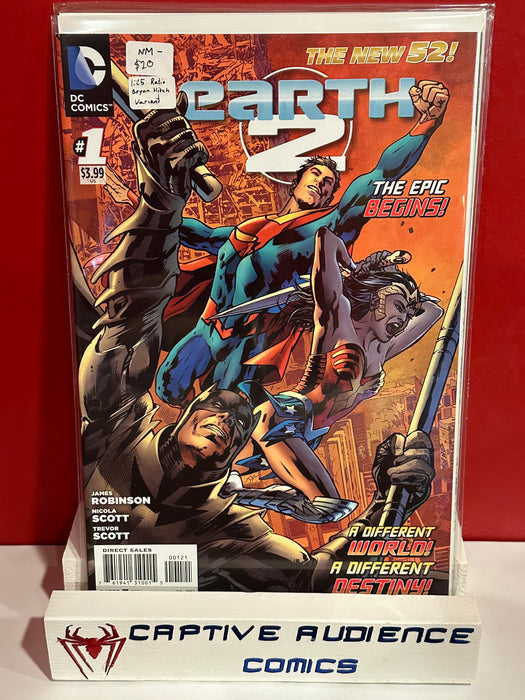 Earth 2 #1 - 1:25 Ratio Bryan Hitch Variant - NM-