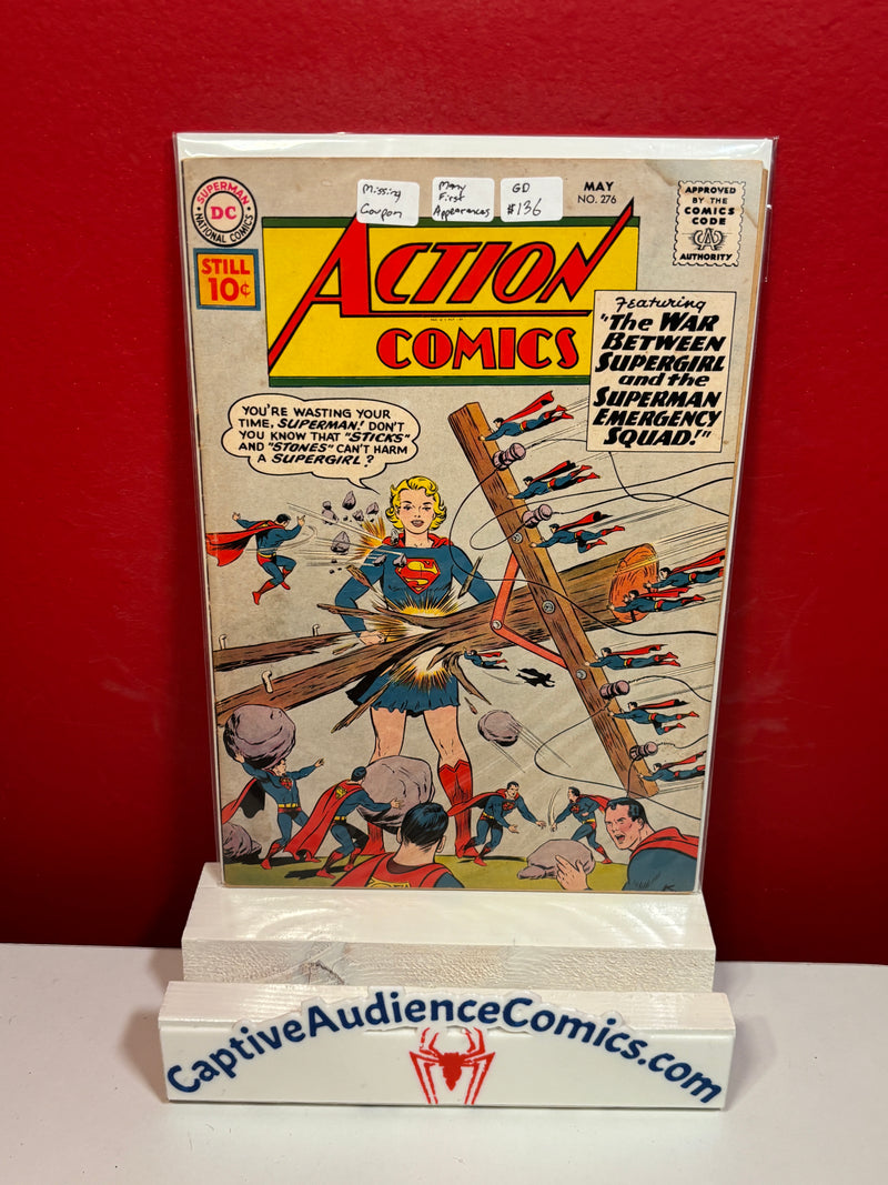 Action Comics, Vol. 1 #276 - Missing Coupon - Many 1st Appearances - GD