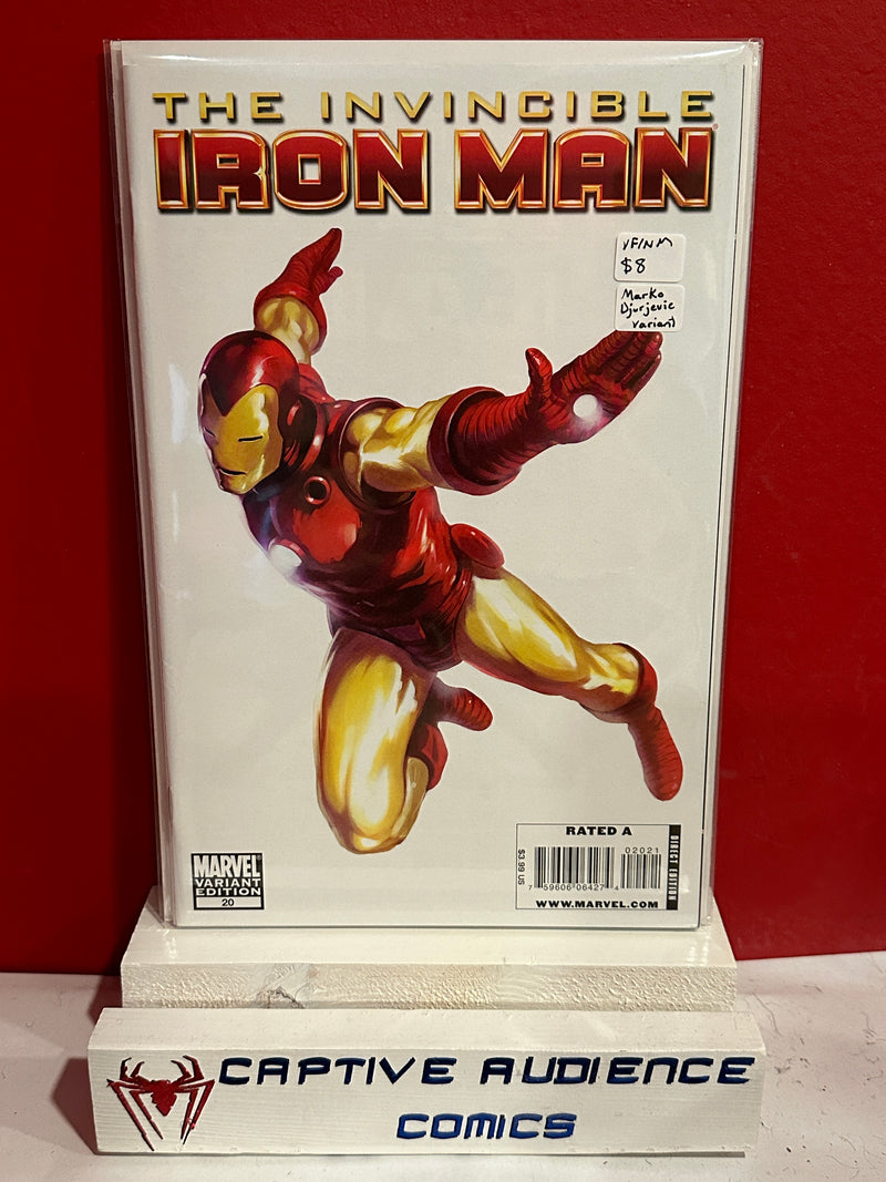 Invincible Iron Man, Vol. 1 #20 - Marko Djurjeuie Variant - VF/NM