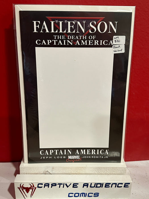 Fallen Son: The Death of Captain America #3 - Blank Variant - NM