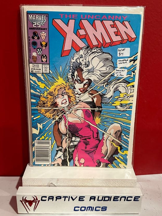 Uncanny X-Men, Vol. 1 #214 - Newsstand Variant - Dazzler Joins X-men - FN/VF