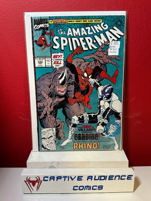 Amazing Spider-Man, The Vol. 1 #344 - 1st Cletus Kasady - 1st Full Cardiac - VF