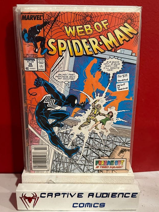 Web of Spider-Man, Vol. 1 #36 - Newsstand Variant - 1st Tombstone - FN