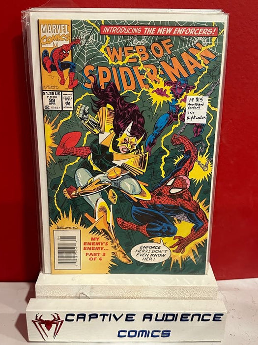 Web of Spider-Man, Vol. 1 #99 - Newsstand Variant - 1st Nightwatch - VF