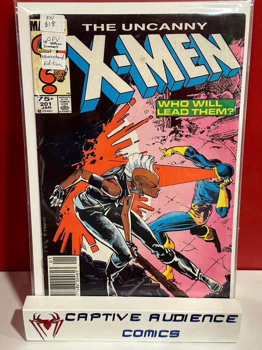 Uncanny X-Men, Vol. 1 #201 - Newsstand Edition - CPV - 1st Nathan Summers - FN