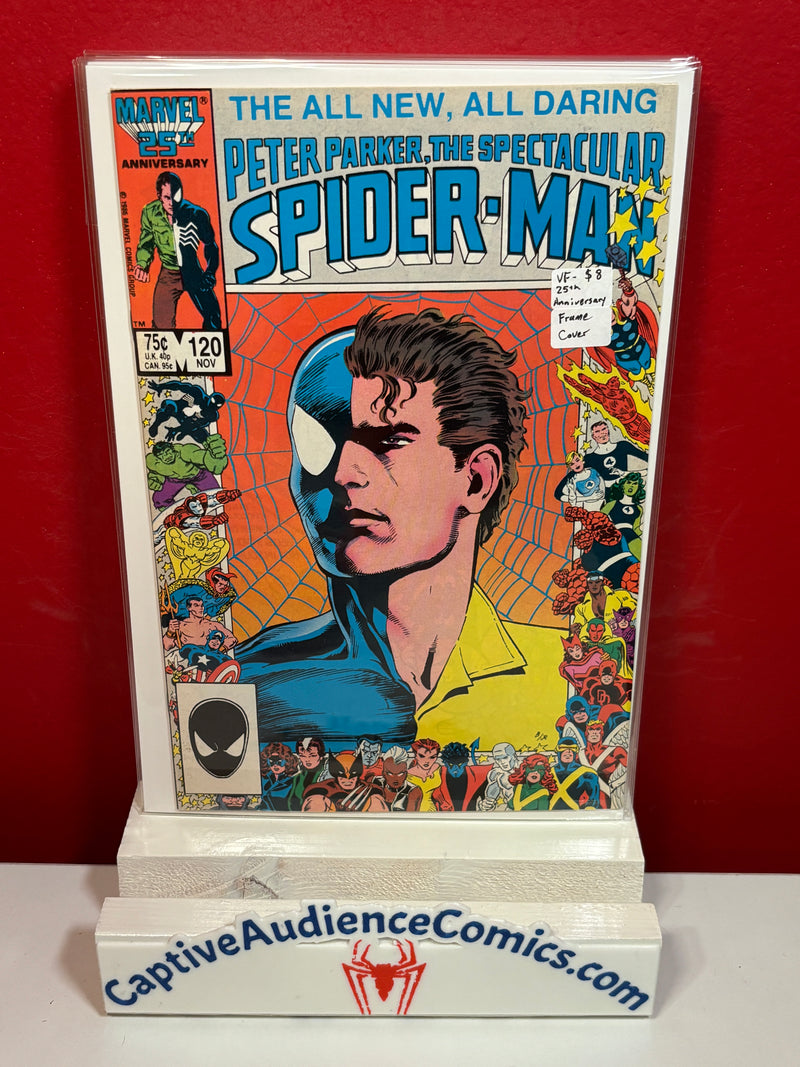 Spectacular Spider-Man, The Vol. 1 #120 - 25th Anniversary Frame Cover - VF-