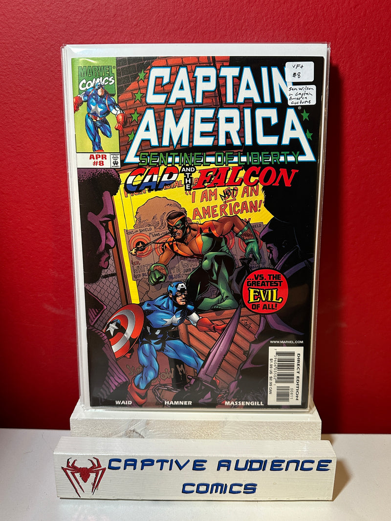 Captain America: Sentinel of Liberty, Vol. 1 #8 - Samwilson in Captain America Costume - VF+
