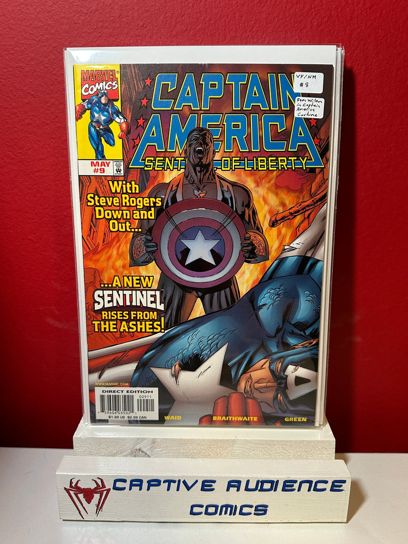 Captain America: Sentinel of Liberty, Vol. 1 #9 - Sam Wilson in Captain America Costume - VF/NM