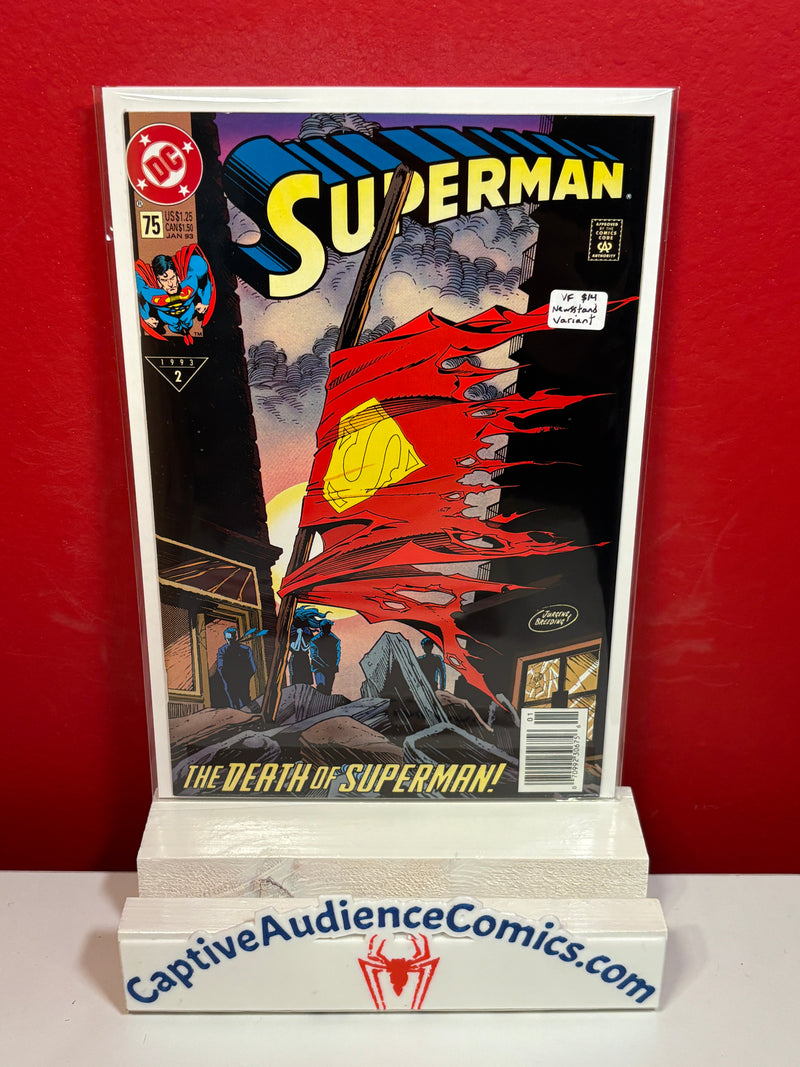 Superman, Vol. 2 #75 - Newsstand Limited - VF