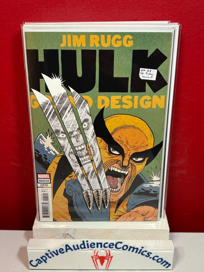Jim Rugg Hulk Design #1 - Ed Piskor Variant - NM