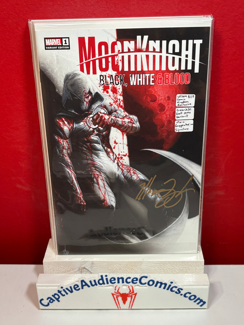 Moon Knight: Black, White & Blood #1 - Comic Kingdom Exclusive - Gabrielle Dell Otto variant - Marc Guggenheim Signature - VF/NM