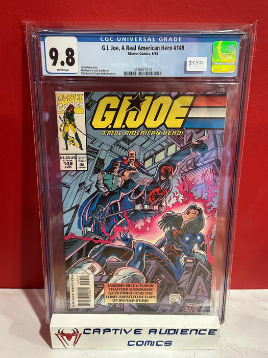 G.I. Joe A Real American Hero #149 - CGC 9.8