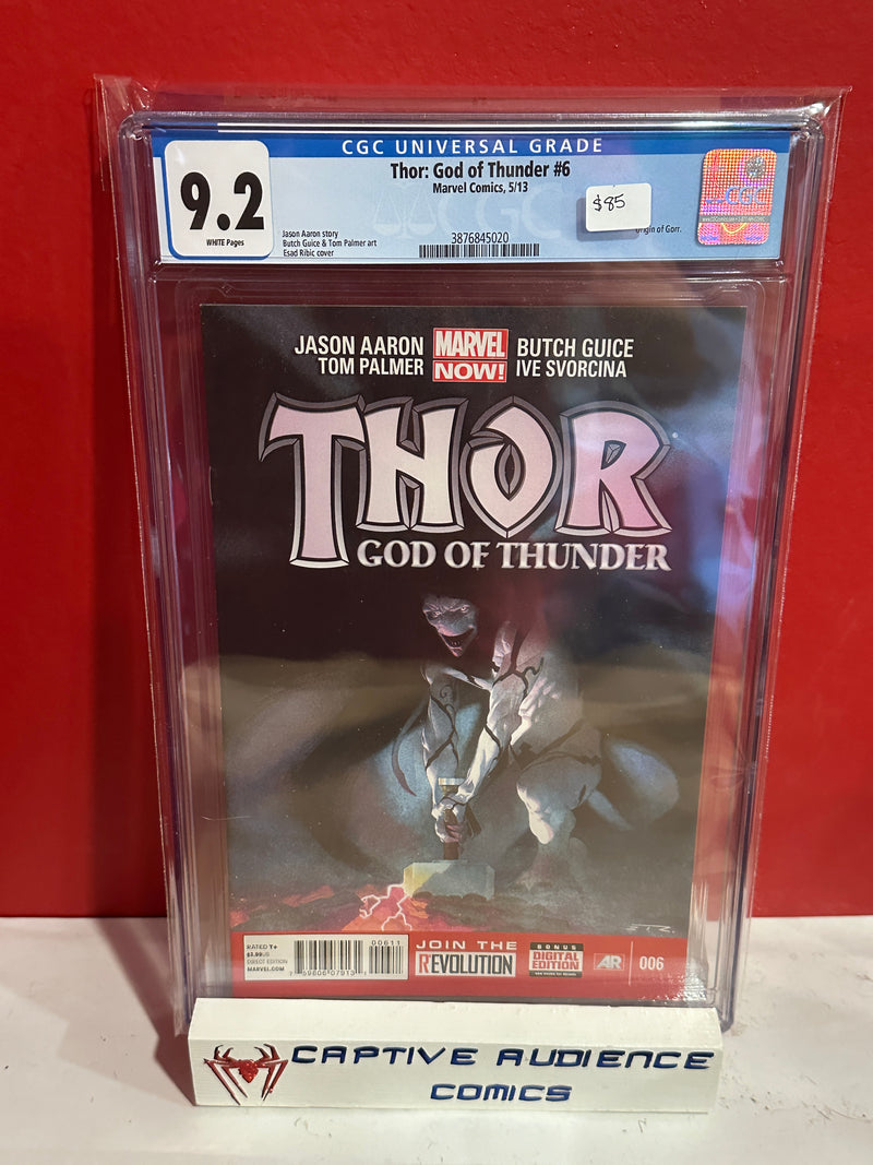 Thor God of Thunder #6 - Origin of Gorr the God Butcher - CGC 9.2