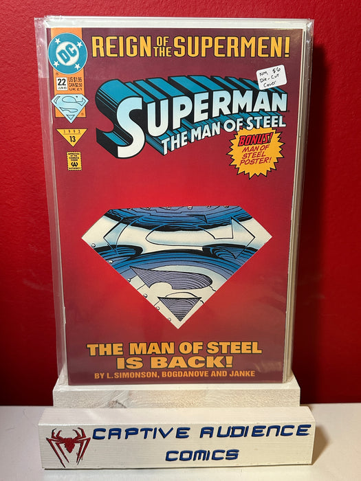Superman: The Man of Steel #22 - Die-Cut Cover - NM
