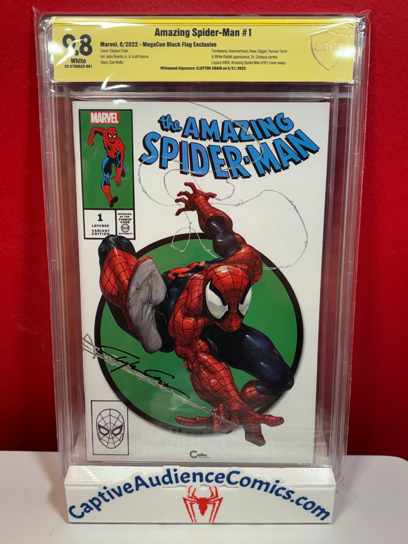 Amazing Spider-Man, The Vol. 6 #1 - Signed Clayton Crain Megacon Exclusive - CGC 9.8