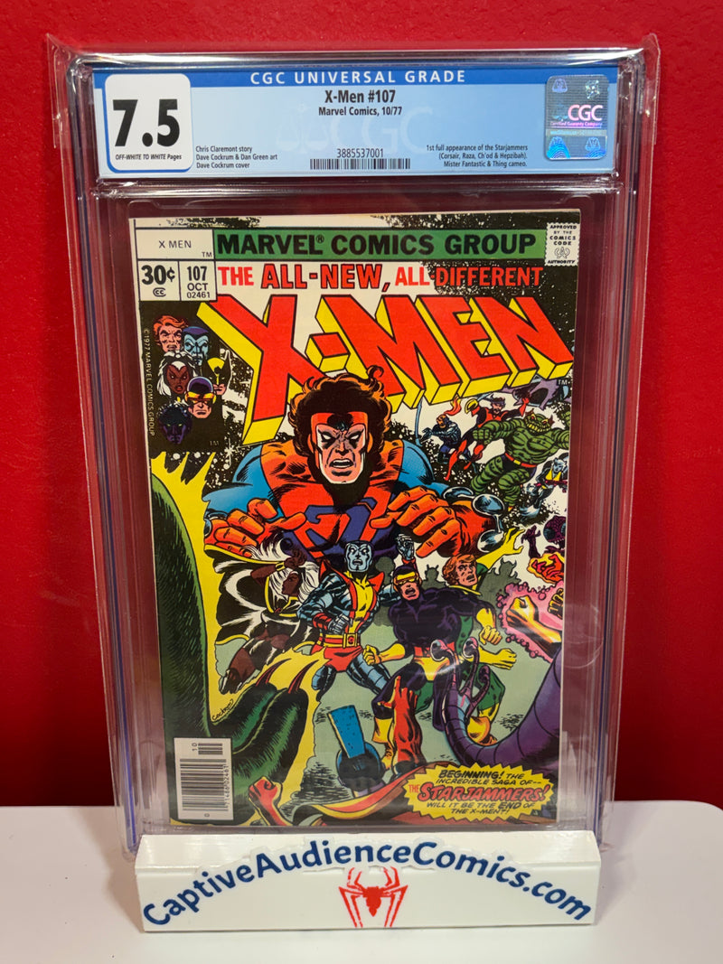 Uncanny X-Men, The Vol. 1 #107 - 1st Full Starjammers - CGC 7.5