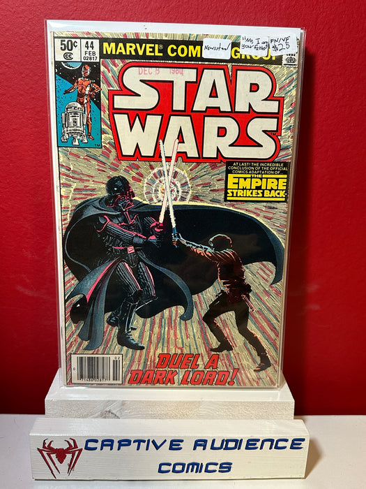 Star Wars, Vol. 1 #44 - Newsstand - "No, I Am Your Father" - FN/VF