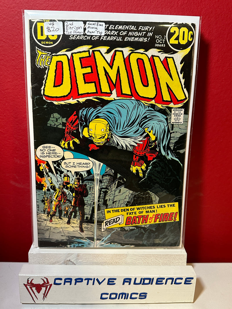 Demon, The Vol. 1 #2 - 2nd Etrigon The Demon - Small Piece Missing Rear Top - VG
