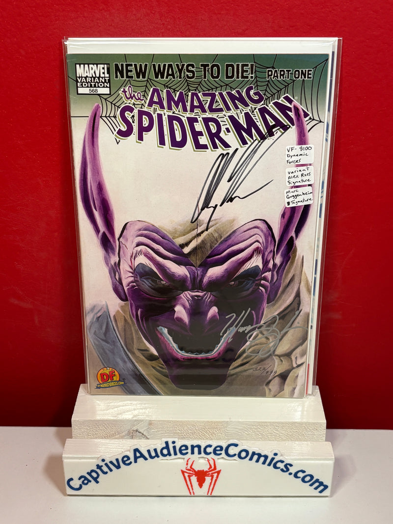 Amazing Spider-Man, The Vol. 2 #568 - Dynamic Forces variant - Alex Ross Signature - Marc Guggenheim Signature - VF-