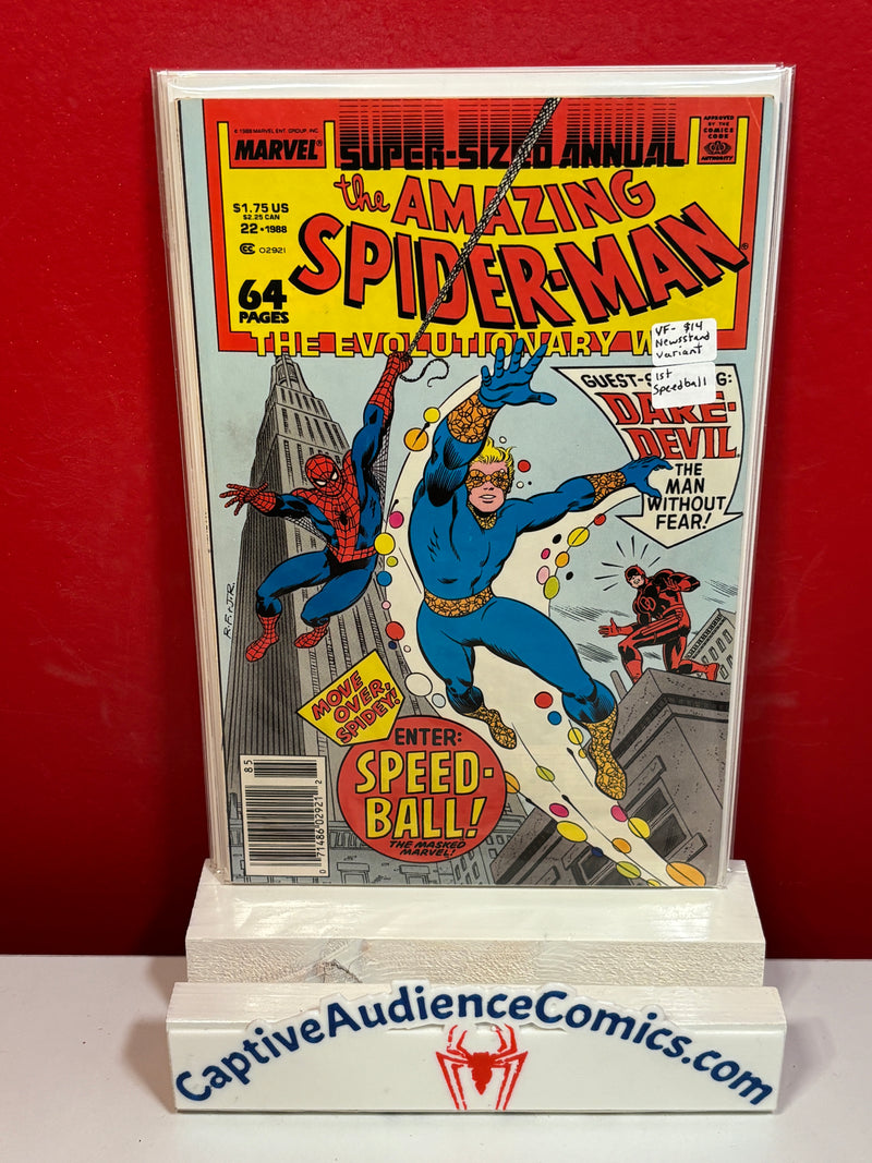 Amazing Spider-Man, The Vol. 1 Annual #22 - Newsstand Variant - 1st Speedball - VF-