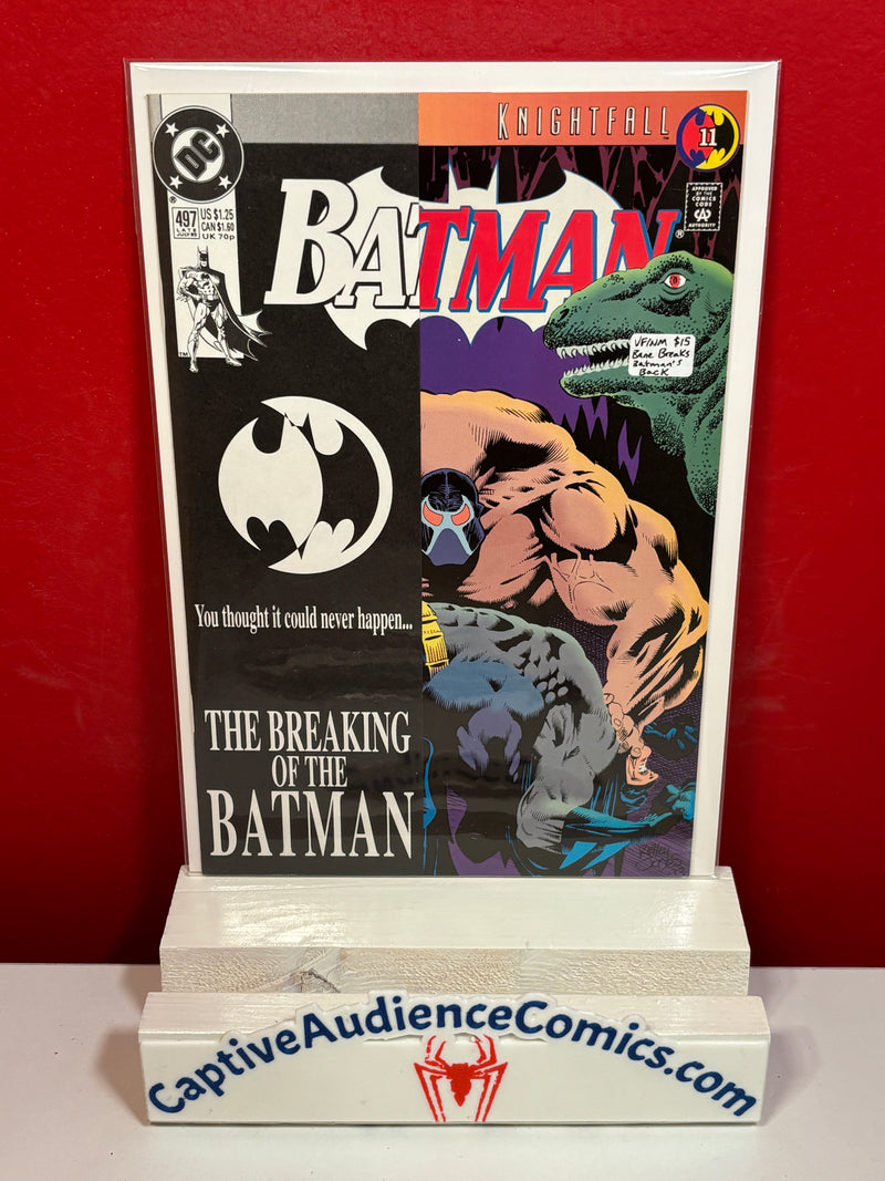 Batman, Vol. 1 #497 - Bane Breaks Batman's Back - VF/NM