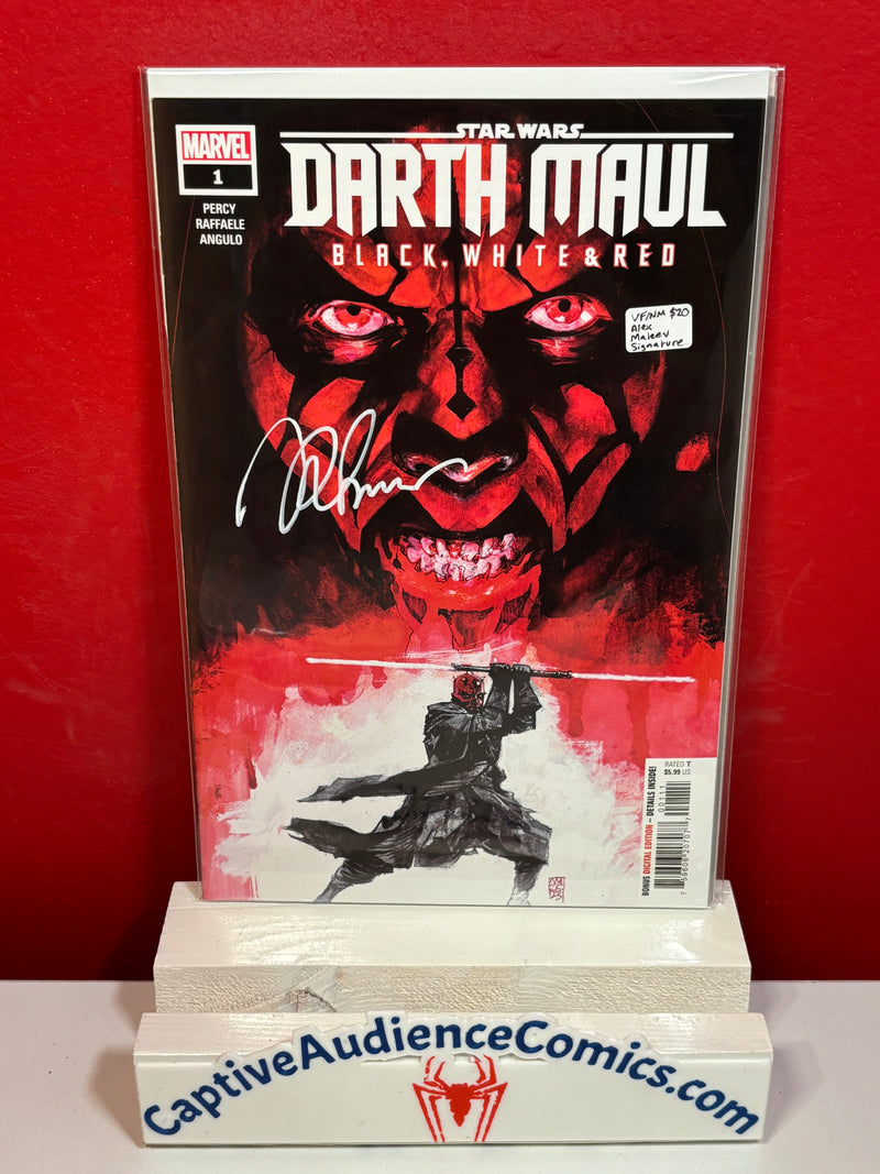 Star Wars: Darth Maul - Black, White & Red #1 - Alex Maleev Signature - VF/NM