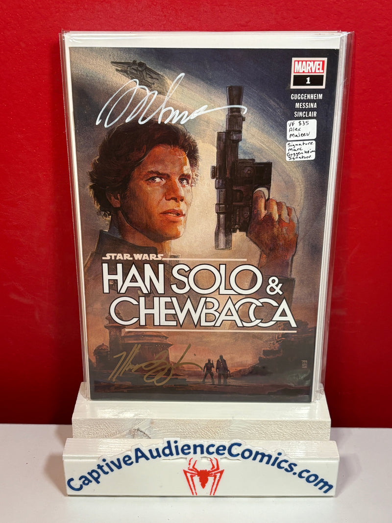 Star Wars: Han Solo & Chewbacca #1 - Alex Maleev Signature - Marc Guggenheim Signature - VF