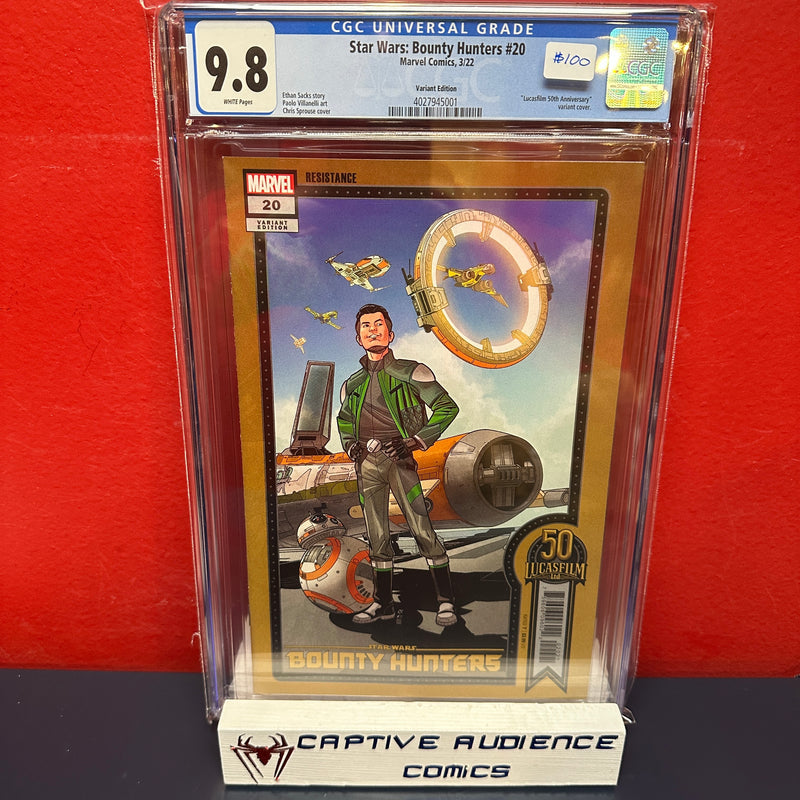 Star Wars: Bounty Hunters #20 - Lucasfilm 50th Anniversary Variant - CGC 9.8