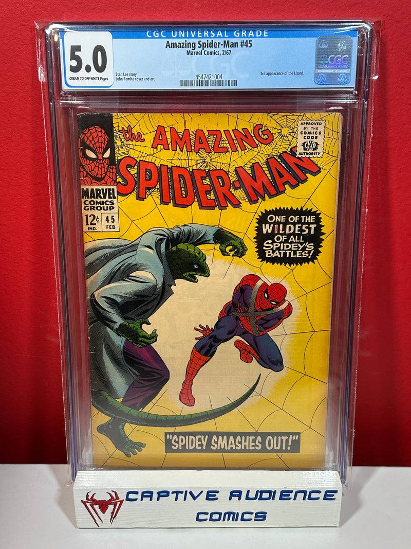 Amazing Spider-Man, The Vol. 1 #45 - 3rd Lizard - CGC 5.0