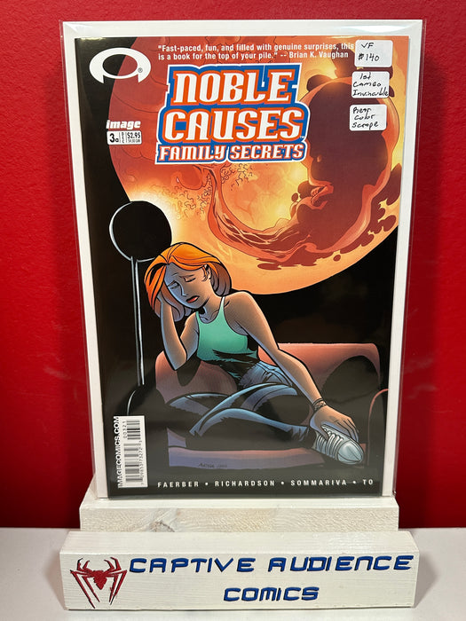 Noble Causes: Family Secrets #3 - 1st Cameo Invincible Rear Color Scrape - VF