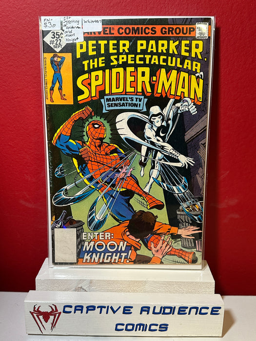 Spectacular Spider-Man, The Vol. 1 #22 - 1st Meeting of Spider-man and Moon Knight Whitman - FN+