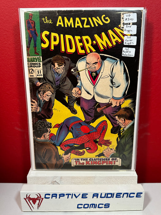 Amazing Spider-Man, The Vol. 1 #51 - 2nd Kingpin - 1st Cover Kingpin - 1st Robbie Robertson - VG
