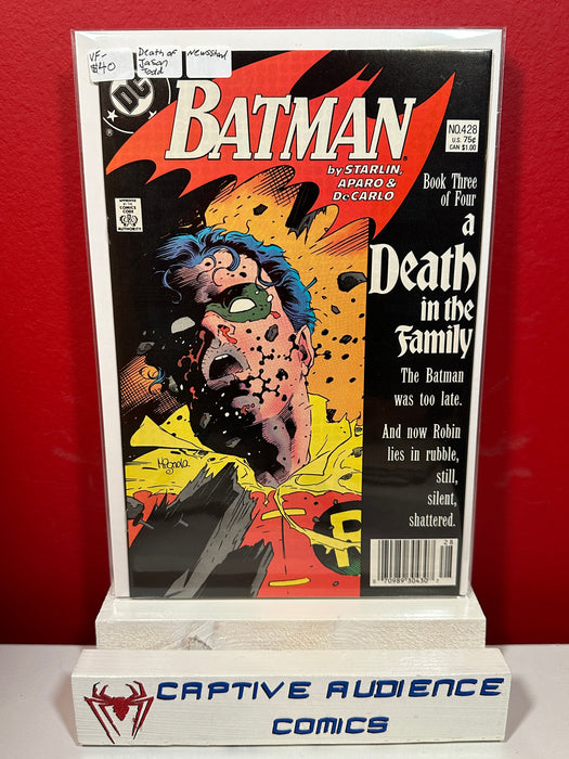 Batman, Vol. 1 #428 - Death of Jason Todd Newsstand - VF-