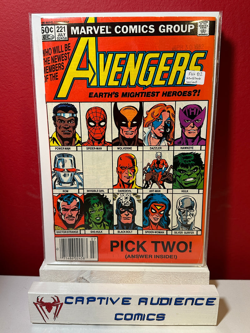 Avengers, The Vol. 1 #221 - Newsstand Variant - FN+