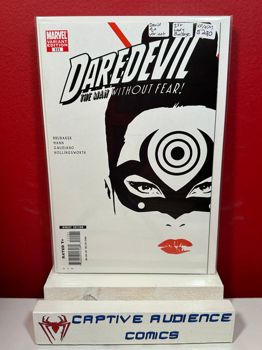 Daredevil, Vol. 2 #111 - 1st Lady Bullseye - David Aja Variant - VF/NM
