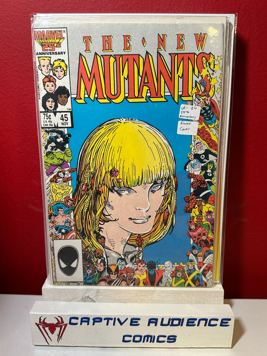 New Mutants, Vol. 1 #45 - 25th Anniversary Frame Cover - VF-