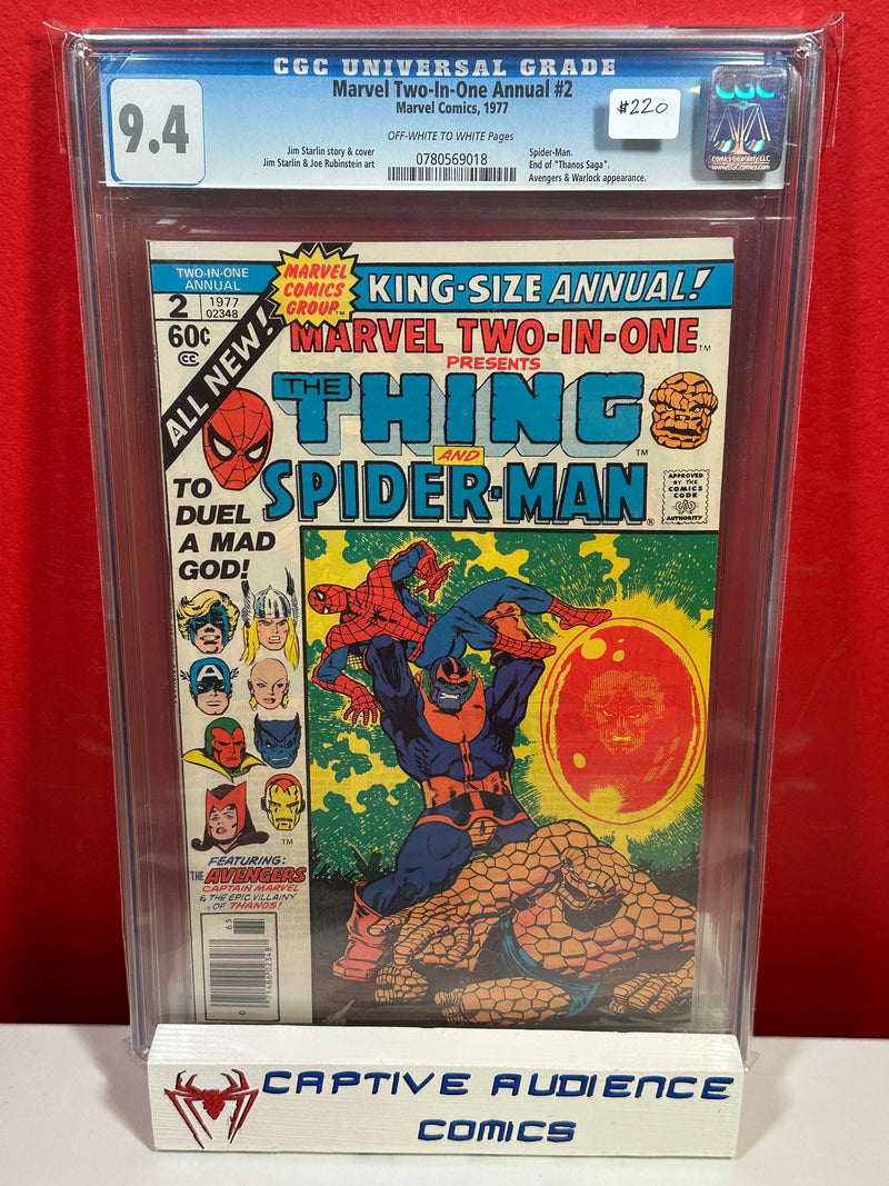 Marvel Two-in-One Annual #2 - CGC 9.4