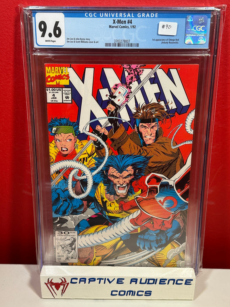 X-Men, Vol. 1 #4 - 1st Appearance of Omega Red - CGC 9.6