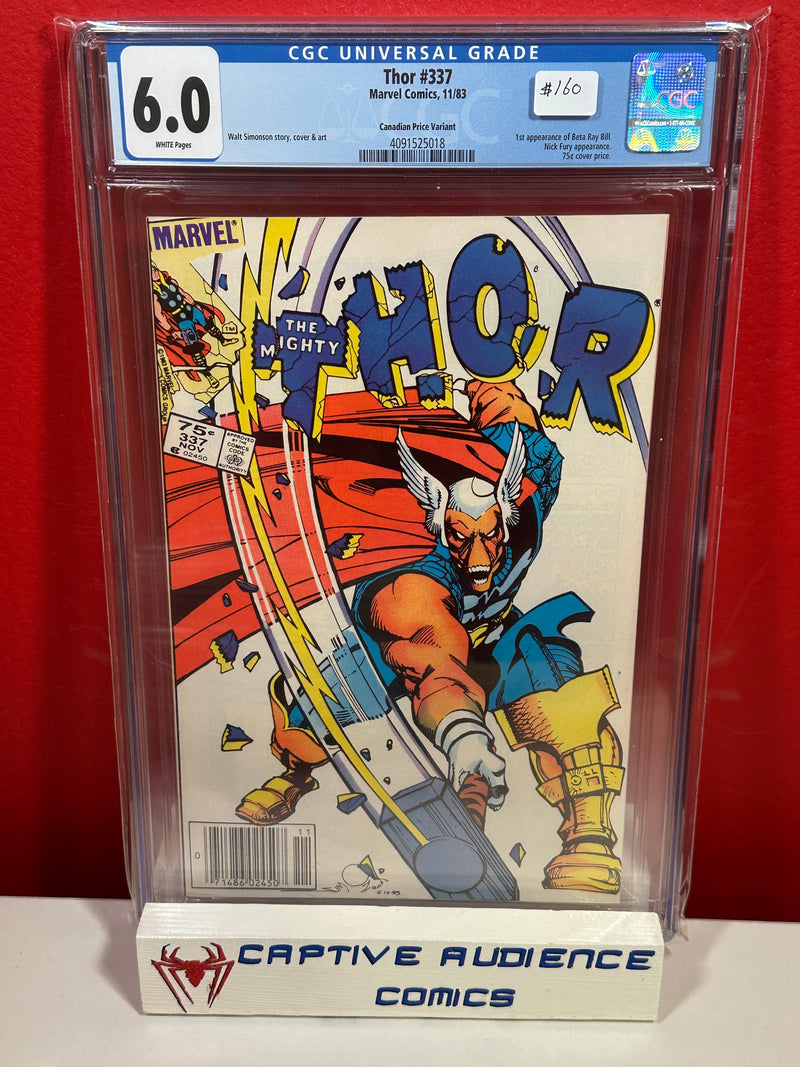 Thor, Vol. 1 #337 - CPV - 1st Beta Ray Bill - CGC 6.0