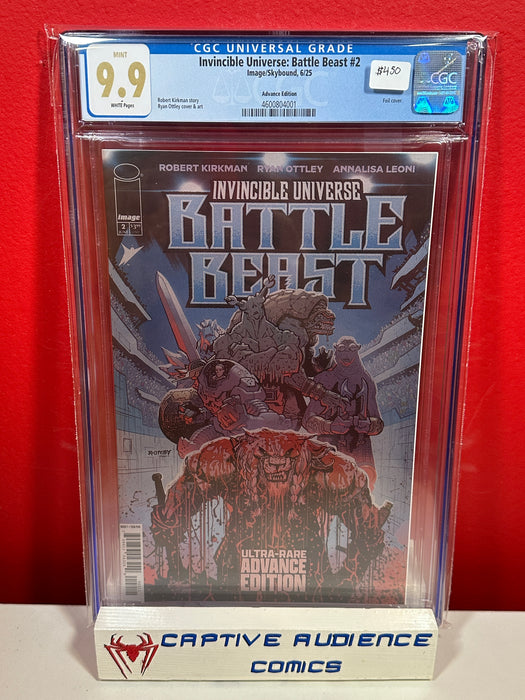 Invincible Universe: Battle Beast #1 - Advance Edition Foil Variant  - CGC 9.9