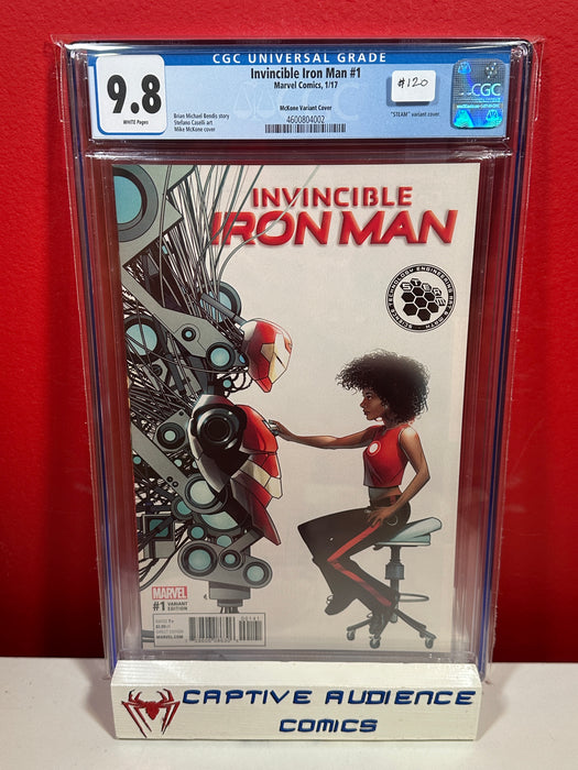 Invincible Iron Man, Vol. 3 #1 - McKone STEAM Variant - CGC 9.8