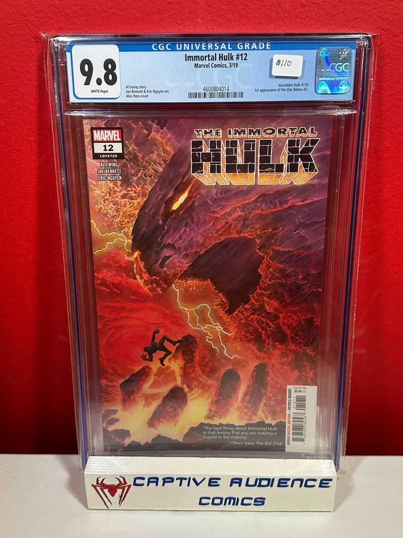 Immortal Hulk, The #12 - 1st The One Below All - CGC 9.8