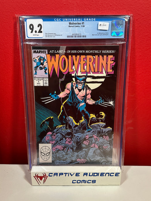 Wolverine, Vol. 2 #1 - 1st Wolverine as Patch - CGC 9.2