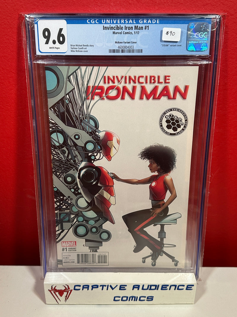 Invincible Iron Man, Vol. 3 #1 - McKone STEAM Variant - CGC 9.6