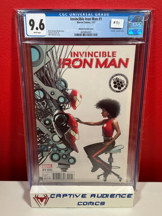Invincible Iron Man, Vol. 3 #1 - McKone STEAM Variant - CGC 9.6