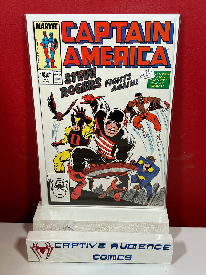 Captain America, Vol. 1 #337 - Steve Rogers becomes The Captain - VF-