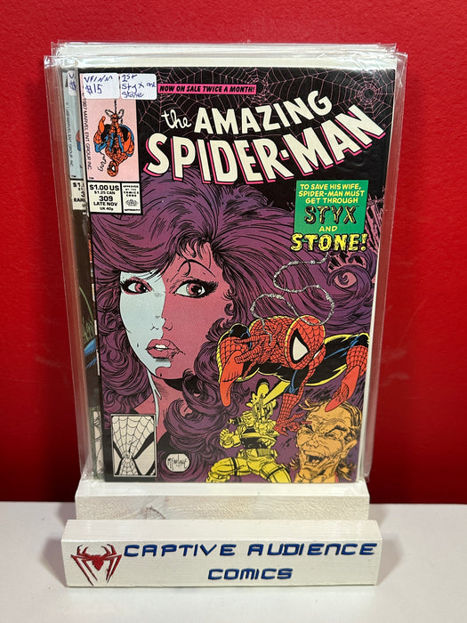 Amazing Spider-Man, The Vol. 1 #309 - 1st Sty x Ant Stone - VF/NM